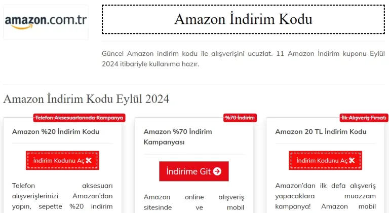 Amazon’da Büyük İndirim Fırsatları: Amazon İndirim Kodları ile Alışveriş Keyfi